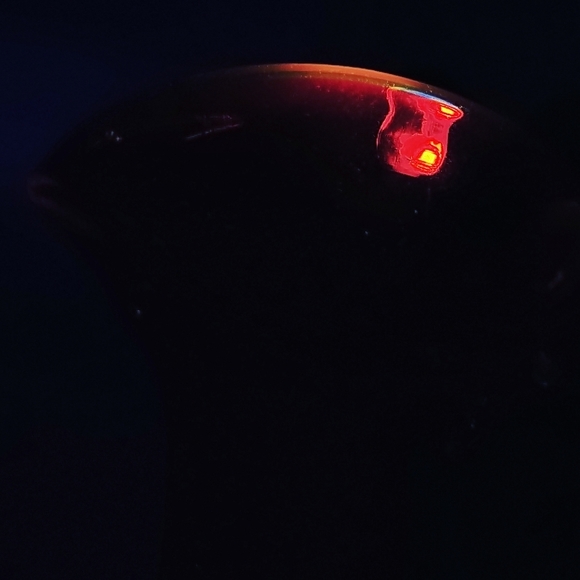 Vintage Kanawha Amberina Small Crackled Glass Pitcher With Cadmium It Glows - Picture 12 of 13